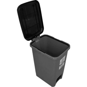 Resim 50 Lt Gri Pedallı Çöp Kovası, Şık ve Dayanıklı Ev ve Ofis Kullanımı Için Ideal 