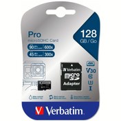 Resim Verbatim 128GB Pro U3 Micro SDXC Hafıza Kartı 