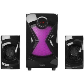 Resim Mikado MD-370BT 2+1 38W Siyah Işıklı Multımedıa Speaker - 36903 24 Saat İçinde Kargoda !