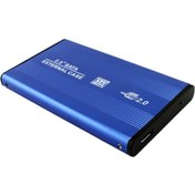 Resim usb 2.0 to sata 2.5 inç alüminyum Harici harddisk kutusu mavi 