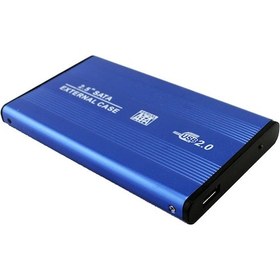 Resim usb 2.0 to sata 2.5 inç alüminyum Harici harddisk kutusu mavi 