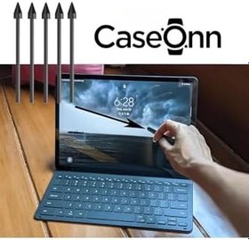 Resim CaseOnn Kalem Ucu 5 Adet Siyah Siyah Galaxy Tab S6 Lite 10.4` P610 ile uyumlu 