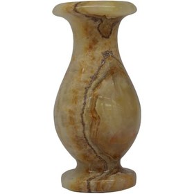Resim El Yapımı Doğal Oniks Lale Vazo - Benzersiz Dekorasyon Ürünü 