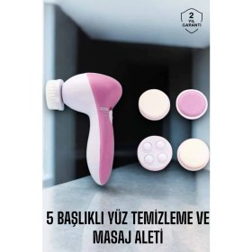 Resim Motto Ticaret Taşınabilir Yüz Temizleme Cihazı Masaj, Peeling, Temizlik 5 Başlıklı 