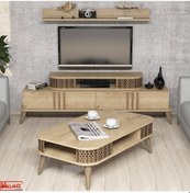 Resim Eylül Tv Ünitesi Ve Orta Sehpa Takımı - Meşe 