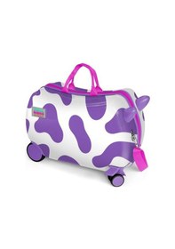 Resim Coral High Kids Mor İnek Desenli Otur-çek Çocuk Valizi 16359 Çok Renkli 