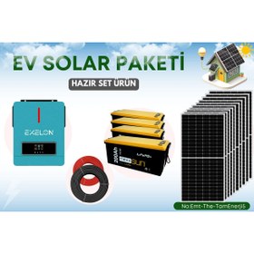 Resim TNL Bağ Evi Bahçe Yayla Karavan Kamp Konteyner GÜNEŞ ENERJİ PAKETİ Monokristal 9.6 kW 