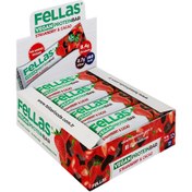Resim FELLAS Vegan Protein Bar Çilekli ve Kakaolu 40g (12 adet) 