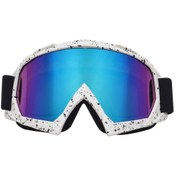 Resim Motosiklet Gözlükleri Maske Motokros Gözlükleri Kask Gözlükleri Rüzgar Geçirmez Gözlükler Siyah Nokta Rengi 