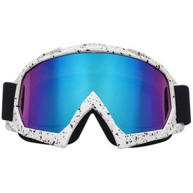 Resim Motosiklet Gözlükleri Maske Motokros Gözlükleri Kask Gözlükleri Rüzgar Geçirmez Gözlükler Siyah Nokta Rengi 