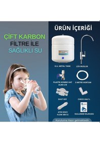 Resim 5 Aşamalı 10 Lt Kapalı Oval Kasa Pompasız Su Arıtma Cihazı 