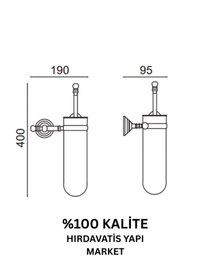Resim Çelik Banyo Paslanmaz Pirinç Ottoman Montajlı Klozet Fırçası 