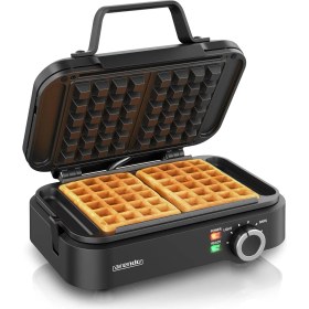 Resim Arendo Çiftli Waffle Makinesi 1200W Belçika Waffle, Termostat, Yapışmaz Kaplama 