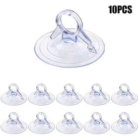Resim Novahub Araba Güneşliği Vantuz Otomotiv İç Pvc Malzeme 10 Adet 45mm Çap Güçlü Çekme Halkası Kırlangıç Vantuz Şeffaf 