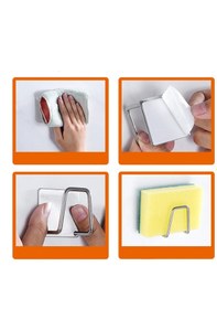 Resim Yapışkanlı Metal Banyo Mutfak Eşya Askılığı Al4467 2 Adet Gümüş 