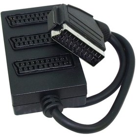 Resim SCART DAGITICI 3 LÜ SİYAH (1 ERKEK - 3 DİSİ SCART) 