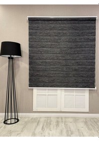 Resim Donatti Bambu Zebra Stor Güneşlik Perde Siyah Gri Kırçıllı Gri Kırçıllı 