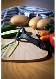 Resim Solingen Mat Siyah Sapan Soyacak Paslanmaz Alman Çeliği, Ergonomik Sap, Çift Yönlü Kullanım-186 Siyah 