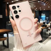 Resim Samsung S25 S24 FE ULTRA S23 PlUS S22 için Lüks Ultra İnce Mat Çerçevesiz Manyetik Kılıf ve Lens Koruyucu Şeffaf Kapak 