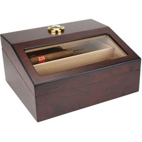 Resim Falconetti Kahverengi Camlı Humidor Puro Kutusu Rc11 
