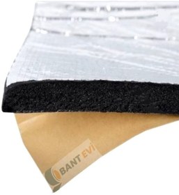 Resim BANT EVİ Kendinden Yapışkanlı Folyolu 10cmx5metre 9mm Araç Oto Ses Isı Yalıtım Süngeri 