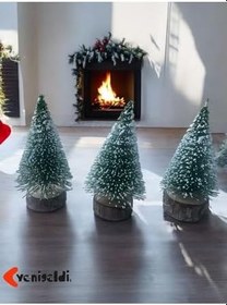 Resim Yenigeldi 3 Adet 10 Cm Yeşil Yılbaşı Çam Ağacı Yılbaşı Süsü T17,Yeşil 