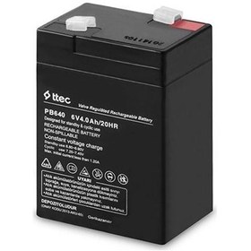 Resim Ttec 6 Volt 4 Amper Bakımsız Kuru Akü- 6V 4 Ah 2019 Üretim 