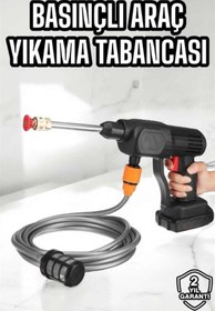 Resim Clevora Yeni Nesil Araç Yıkama Şarjlı Tabancası Basınçlı Su Hazneli 