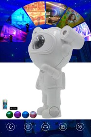 Resim PREPARE Mini Astronot Galaksi Işık Projektör Led Işıklı Gece Lambalı Yıldızlı Bluetooth Hoparlör Müzik Çalar 
