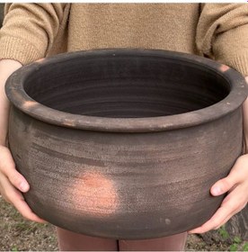 Resim Doğal Toprak Kuzuluk Güveç Tencere 35-40 Kişilik 20 Litre 40x20 C Kahverengi 