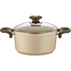 Resim Gülsan Safran 22 Cm Derin Granit Tencere Krem Rengi 