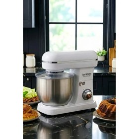 Resim Lorenzo Masterplus Hamur Yoğurma Mutfak Şefi Stand Mixer 6 Lt 1500 W Çiğköfte,krema Beyaz 