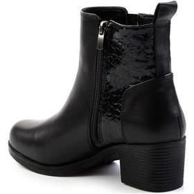 Resim Siyah Hakiki Deri Kadın Bot & Bootie K02087753903 Siyah 