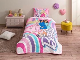 Resim TAÇ Barbie Imagine Standart Pamuk-Polyester Nevresim Takımı, Pembe, Tek Kişilik 