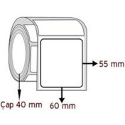 Resim 60x55 Barkod Etiketi 1 Rulo 500 Sarım 