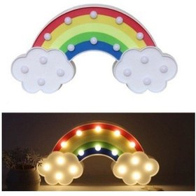 Resim Led Işıklı Gökkuşağı Gece Lambası - 9090978608057to Çok Renkli 