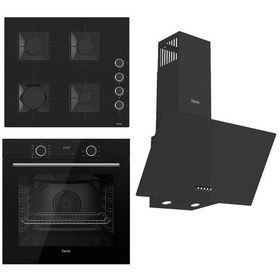 Resim Ferre Fryart SS Serisi XE63CS + SS205 + D086 Siyah Ankastre Set 