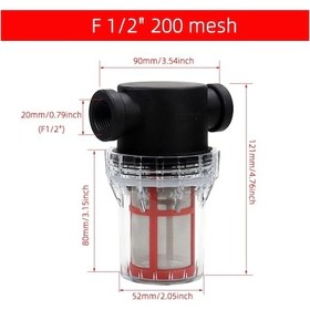 Resim Bahçe Sulama Filesi 1/2 ''3/4'' 1'' Plastik Sulama Sistemi Kirlilik Ön Filesi Su F 0.5 İnch 200 Mesh '+3'lü Yedek Filtre Seti 