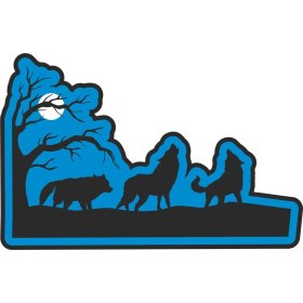 Resim Sticker Atölyesi Kurt Sticker - 17259 