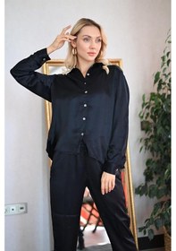 Resim Lemajh Saten Takım Siyah-siyah Siyah 