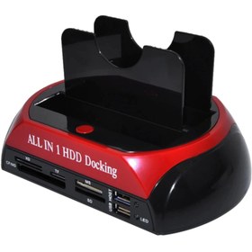 Resim aogo Harici Usb 2.0 2.5- 3.5 Ide+sata Hdd + Kart Okuyucu Docking Hdd Hard Disk Masaüstü Dock Stand 