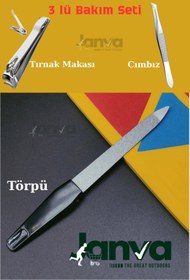 Resim Janva 3 lü Bakım Seti Törpü Cımbız Tırnak Makası 