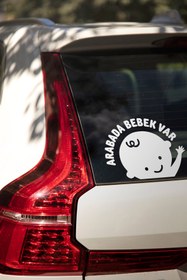 Resim Bricave Arabada Bebek Var Araba Cam Sticker 28x22cm 