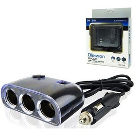 Resim Ayt Olesson 1505 12-24v 3lü Çift Usbli 120w 80 Cm Kablolu Araç Oto Tır Çakmak Çoklayıcı Çakmaklık Çoğaltıcı 