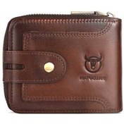 Resim Willowhaven Bullcaptain Gerçek Deri Erkek Rfid Blokajlı Bifold Cüzdan Kısa Kahve Renkli Modelde Kahve 