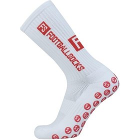 Resim Yifomall Profesyonel Futbol Çorapları, Silikon Sıçramaz Tabanlı, Antrenman Ve Maç İçin, Kayma Önleyici, Kırmızı Kırmızı 