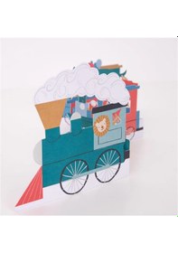 Resim Meri Meri - Birthday Train Concertina Card - Doğum Günü Treni Tebrik Kartı 