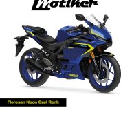 Resim Yamaha Yzf-r25 Sticker Set 2025 Uyumlu Floresan Neon Sarı Set 