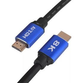Resim Alfais 5095 8K Ultra HD 2.1V 48Gbps Altın Kaplama Hdmi Kablo UHD 2 M 