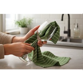 Resim Rınnıg Kurulama Bezi, Yeşil-mavi, 45x60 Cm, 4 Adet Renkli 